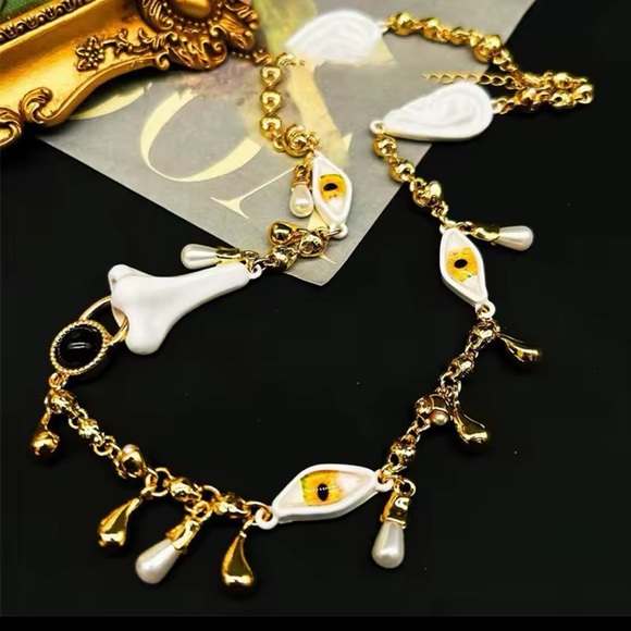 Gaia - Retro Style Evil Eye Necklace. Art 2025 - Picture 3 of 6